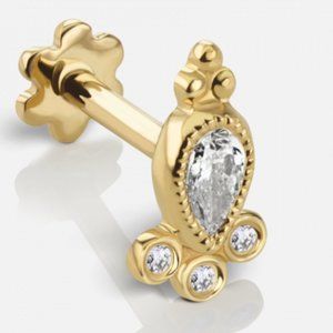 Maria Tash Diamond Delia Gold Stud